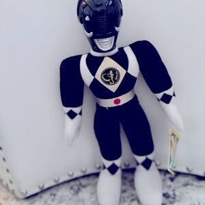 Vintage Mighty Morphin Power Rangers Black Ranger Action Pal Plush Doll 1993